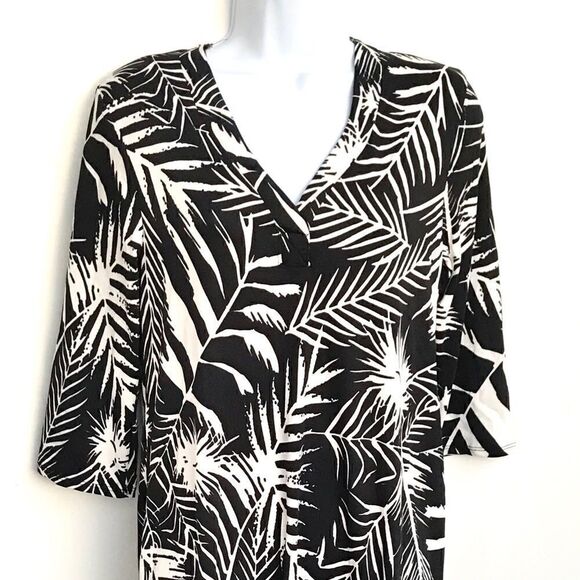 Piphany Tropical Print 3/4 sleeve dress size S - Picture 2 of 8